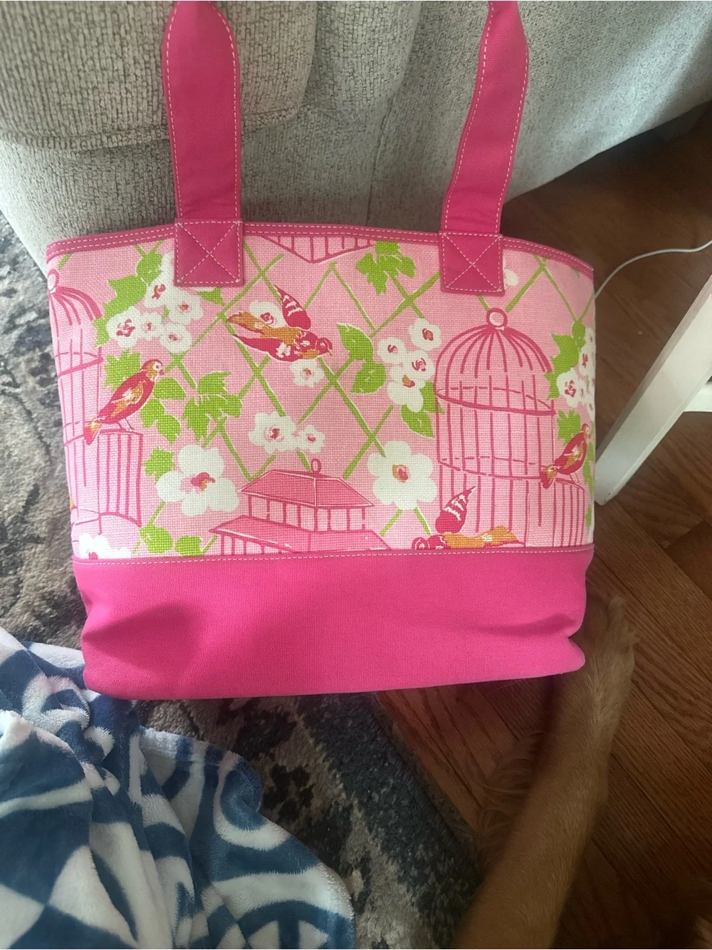Preppy pink Spartina 449 Wilson Seabreeze tote bag